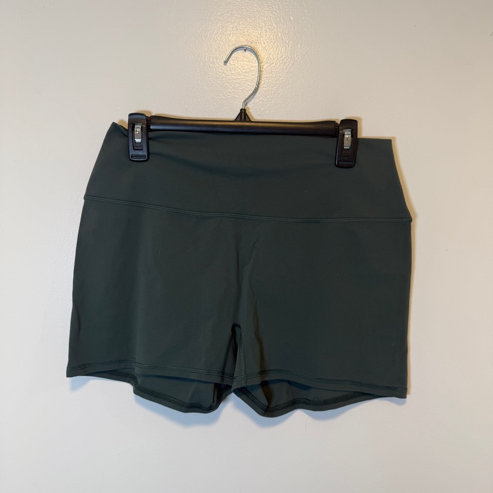 Garage forest green biker shorts women's size XL